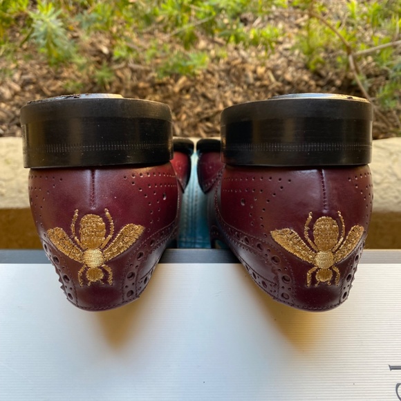 GUCCI QUEERCORE Buckle-Closure Medallion Wingtip Brogues 449946 G9.5=US10 - Picture 14 of 17